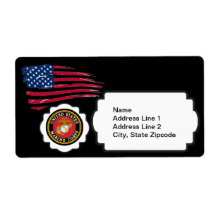 USMC Emblem with the US Flag