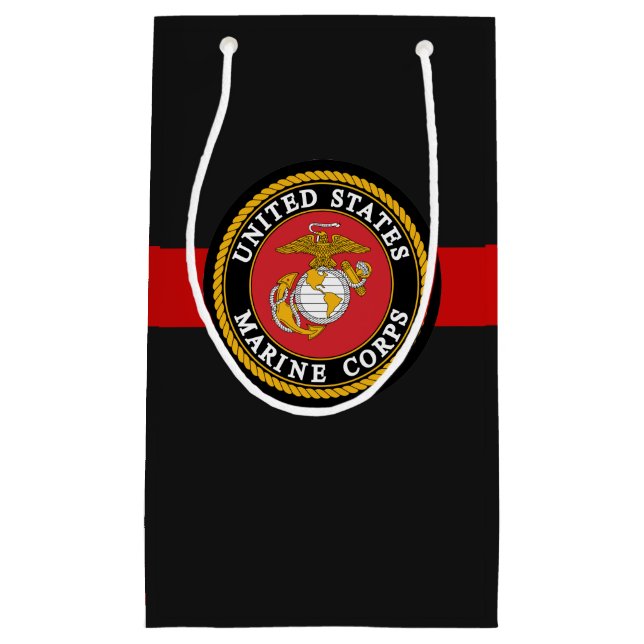 USMC Gift Bags for a Marine Corps Gift - Black (Front)