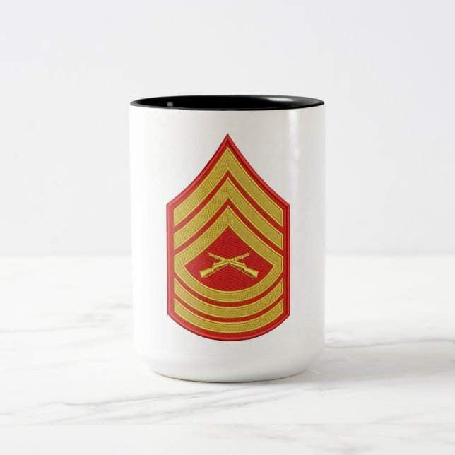 USMC Gunnery Sergeant Rank Military Coffee Mug (Center)