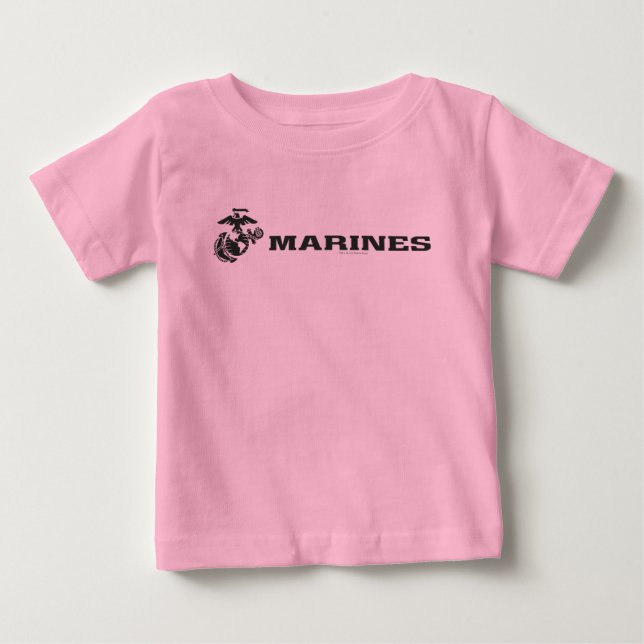 USMC Logo - Black Baby T-Shirt (Front)