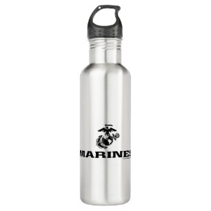 USMC Logo Stacked Black Logo 710 Ml Water Bottle