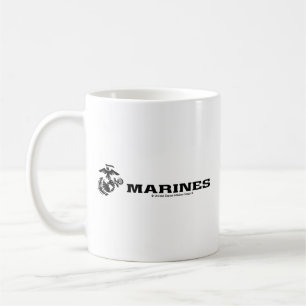 USMC Logo Stacked Black Logo Coffee Mug