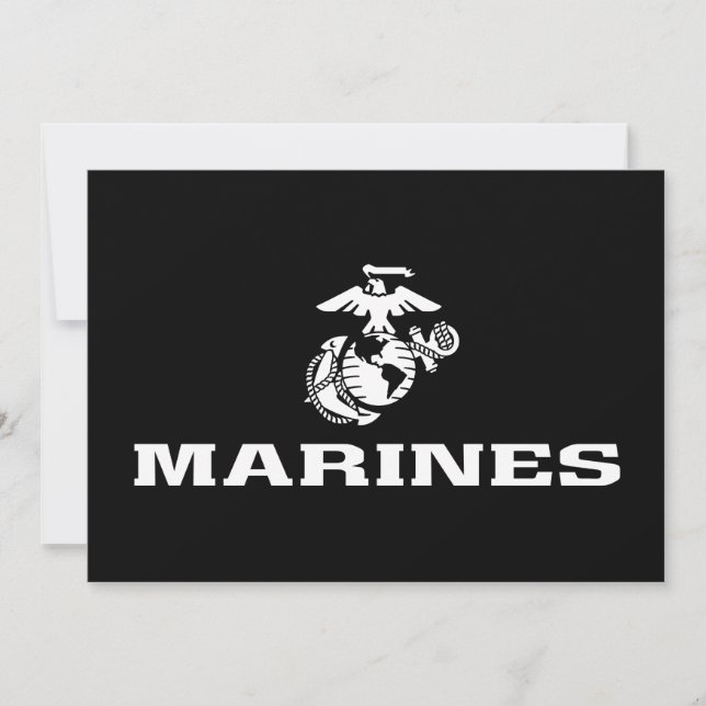 USMC Logo Stacked - White (Front)