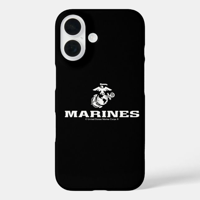 USMC Logo Stacked - White Case-Mate iPhone Case (Back)