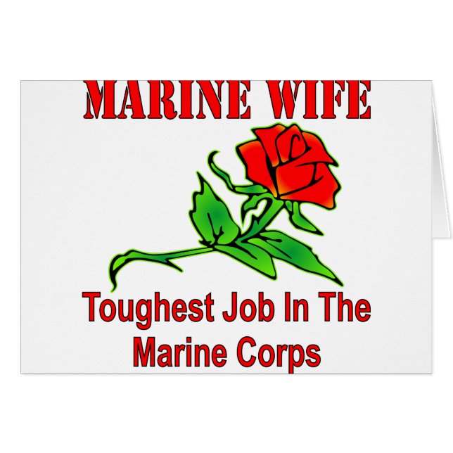 USMC Marine Wife Toughest Job In The Marine Corps (Front Horizontal)