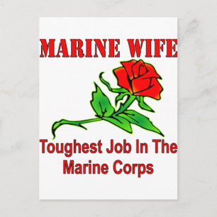 USMC Marine Wife Toughest Job In The Marine Corps Postcard