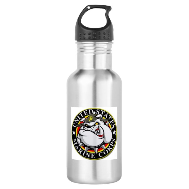 USMC Mascot 532 Ml Water Bottle (Front)