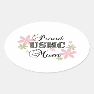 USMC Mum [fl camo] Oval Sticker