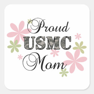 USMC Mum [fl camo] Square Sticker