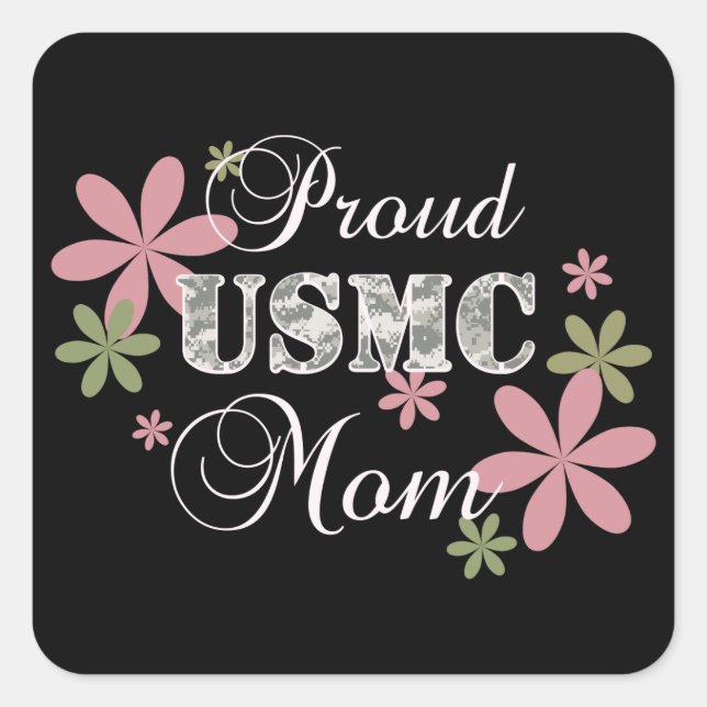 USMC Mum [fl camo] Square Sticker (Front)