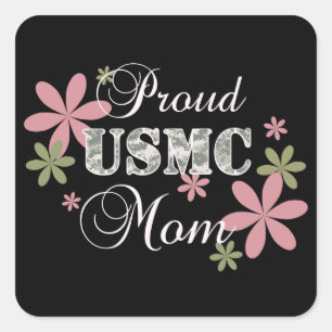 USMC Mum [fl camo] Square Sticker