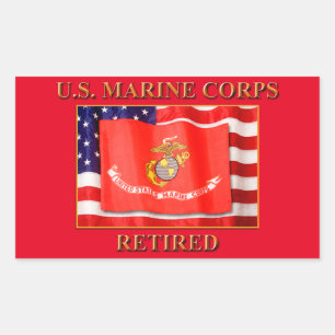 USMC RECTANGULAR STICKER