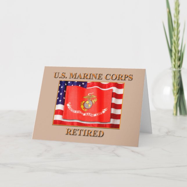 USMC Retired Greeting Card (Front)