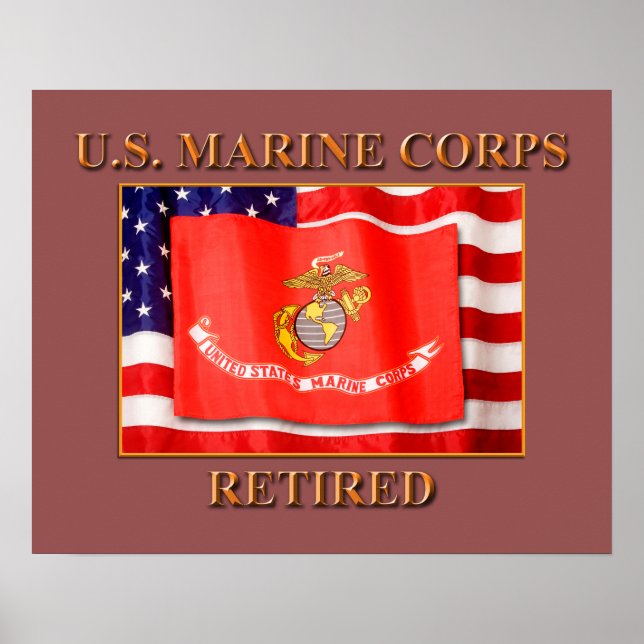USMC Retired Value Poster Paper (Matte) (Front)