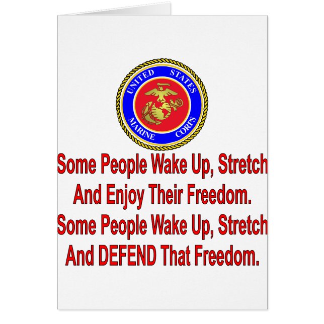 USMC Some People Defend That Freedom (Front)