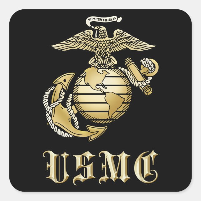 USMC SQUARE STICKER (Front)