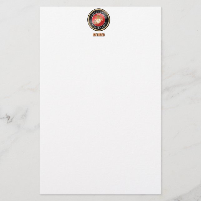 USMC Stickers Stationery (Front)