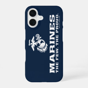 USMC The Few The Proud Logo Stacked - White iPhone 16 Case