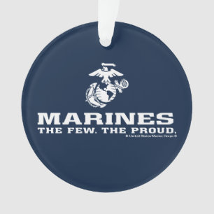 USMC The Few The Proud Logo Stacked - White Ornament