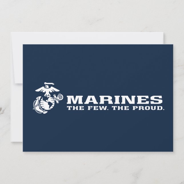 USMC The Few The Proud Logo - White (Front)