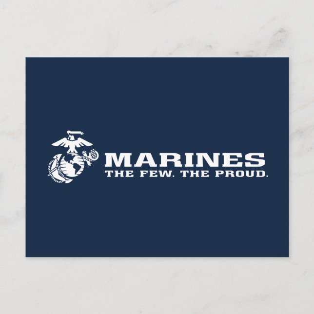 USMC The Few The Proud Logo - White Holiday Postcard (Front)