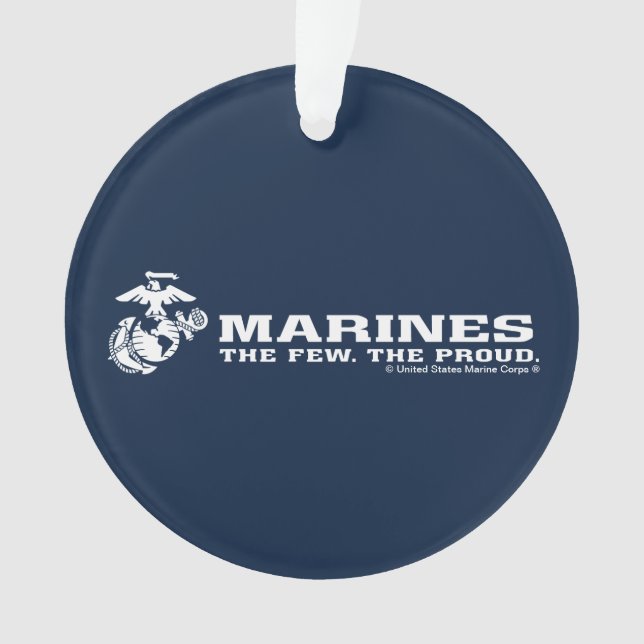USMC The Few The Proud Logo - White Ornament (Front)