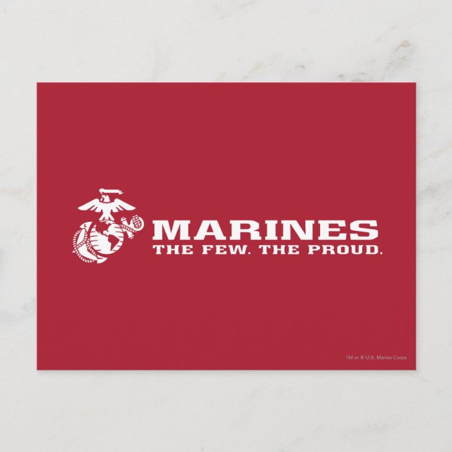 USMC The Few The Proud Logo - White Postcard (Front)