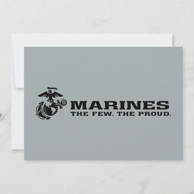 USMC "The Few, The Proud" Stacked Black Logo (Front)