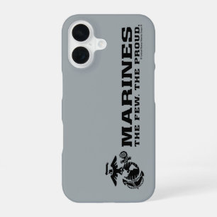 USMC "The Few, The Proud" Stacked Black Logo iPhone 16 Case