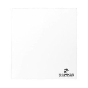 USMC "The Few, The Proud" Stacked Black Logo Notepad