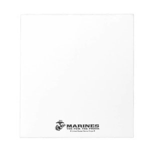 USMC "The Few, The Proud" Stacked Black Logo Notepad