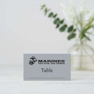 USMC "The Few, The Proud" Stacked Black Logo Place Card