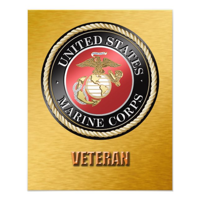 USMC Veteran Photo Enlargement (Front)