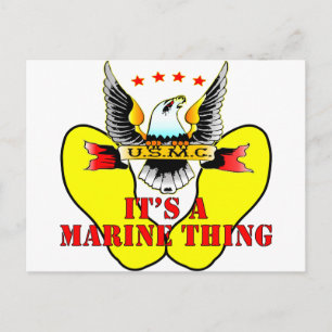 USMC Yellow Footprints It’s A Marine Thing Postcard