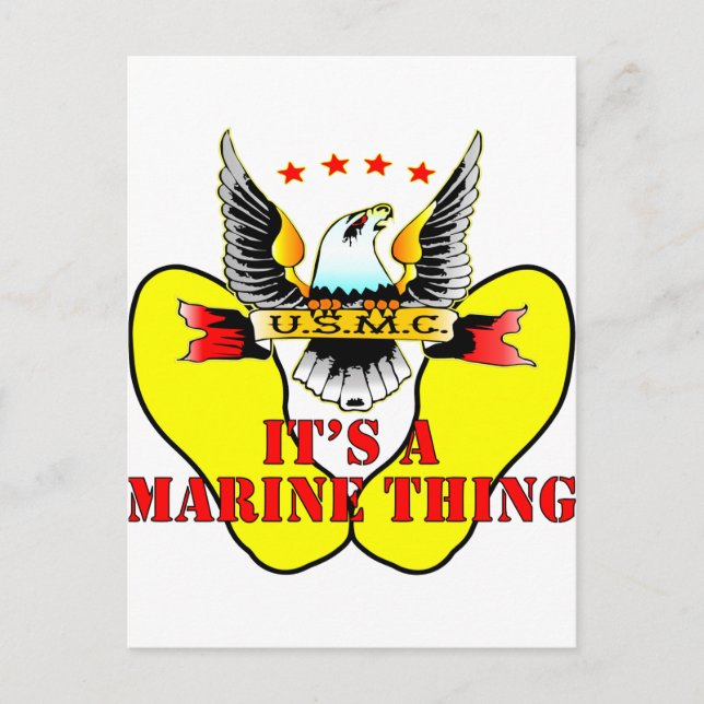 USMC Yellow Footprints It’s A Marine Thing Postcard (Front)