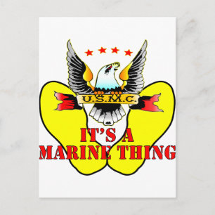USMC Yellow Footprints It’s A Marine Thing Postcard
