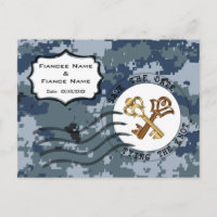 USN Navy Save the Date and Keys