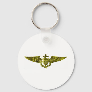 USN Pilot Wings Key Ring