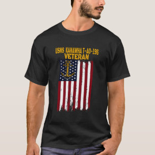 Usns Kanawha T-Ao-196 Replenishment Oiler Ship Vet T-Shirt
