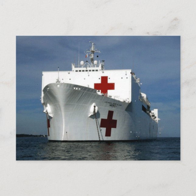 USNS Mercy Hospital Ship Postcard (Front)