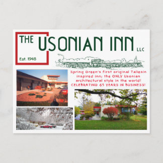 Usonian Inn Anniversary post card