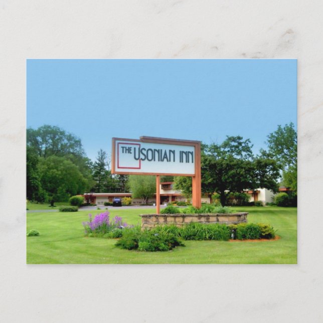 Usonian Inn post card (Front)