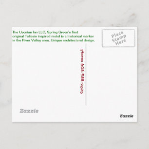 Usonian Inn postcard street sign