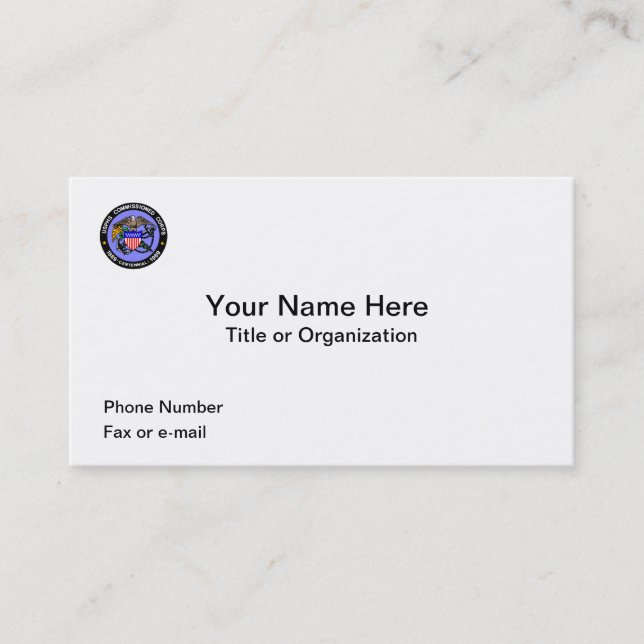 USPHS Commissioned Corps Business Cards (Front)