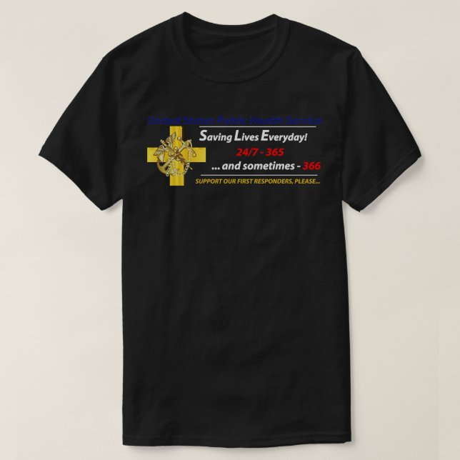 USPHS Public Health Service Saving Lives T-Shirt (Design Front)