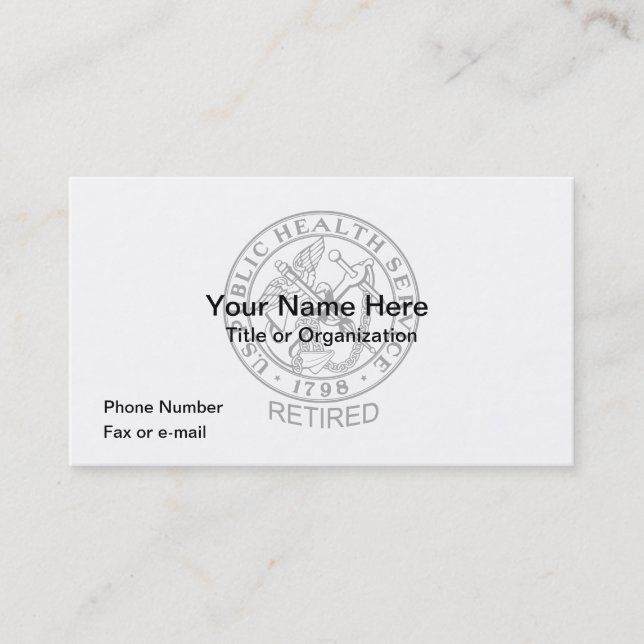 USPHS Retired Business Cards (Front)