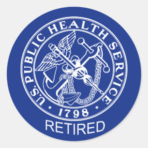 USPHS Retired Logo Classic Round Sticker