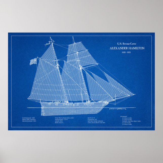 USRC Alexander Hamilton - ABD Poster (Front)