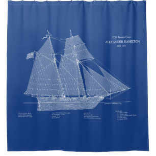 USRC Alexander Hamilton - ABD Shower Curtain