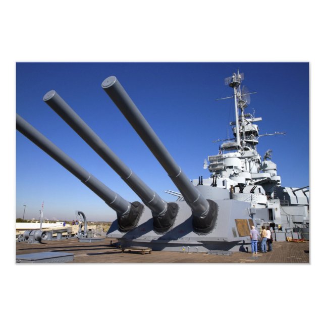 USS Alabama Battleship at Battleship Memorial 2 Photo Print (Front)